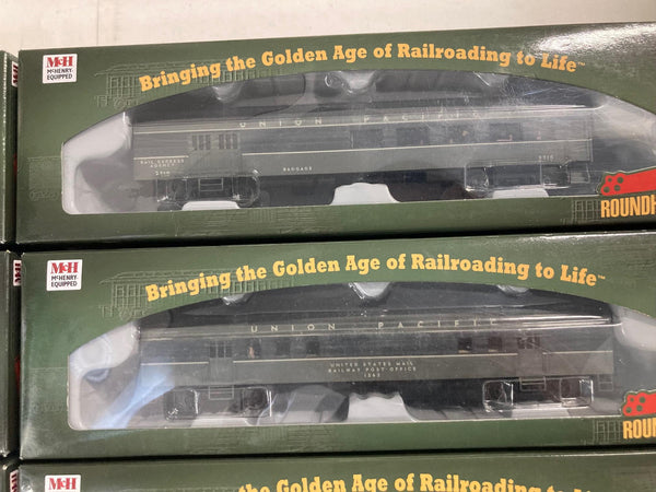 Roundhouse HO Scale 8 Union Pacific Arch roof Passenger Cars w/ Passenger Figures (86584,86604,86524,86544,86504,86564,86624)