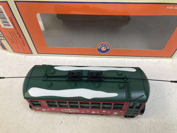 Lionel 2535060 O Gauge Christmas Lighted Trolley "Christmas Express" Like New