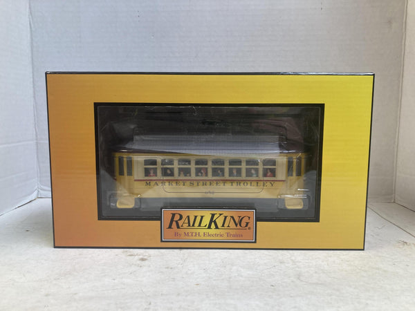 MTH RailKing 30-5258 Market Street Bump-n-Go Trolley O Gauge Brand New NIB