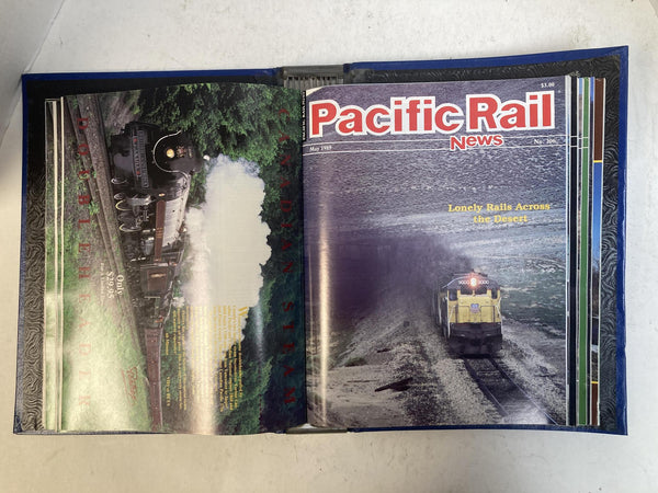 Pacific Rail News Magazine Complete 1989 Year Set in Custom Binder (12 Issues)