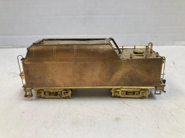 HO Scale Brass (Square-Back) Small Steam Locomotive Tender - 8-Wheel (4-Axle) - Unpainted