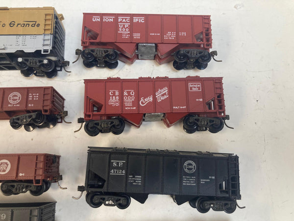 Varney HO Scale Freight Car Lot of 12 – Boxcars, Gondolas, Hoppers – Good Condition