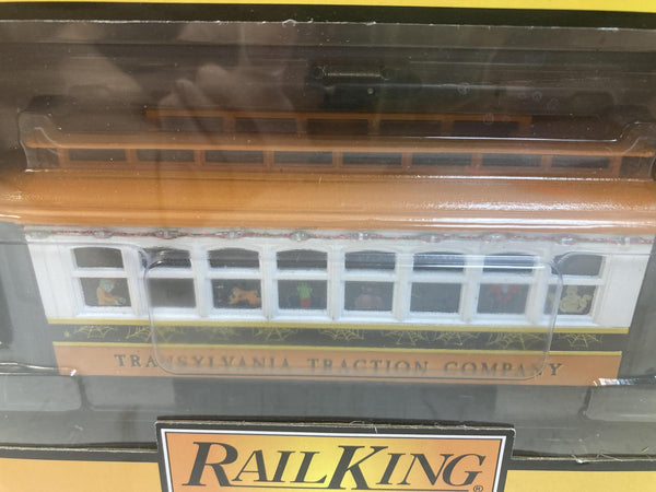MTH RailKing O Gauge Halloween Transylvania Traction Company Trolley 30-5243