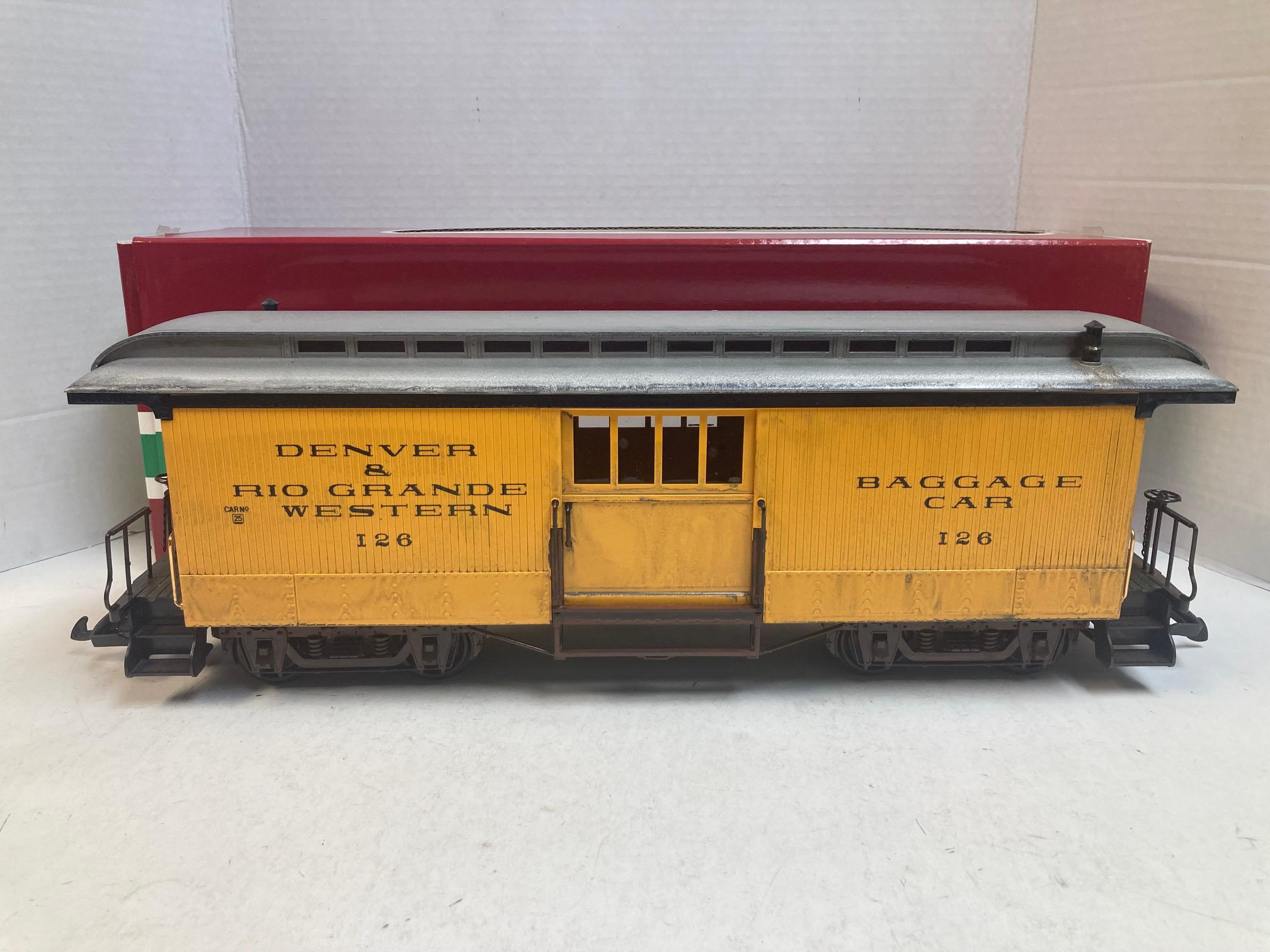 LGB 3084 D&RGW Denver & Rio Grande Western Boxcar – G‑Scale, Pre-Owned Very Good, Weathered