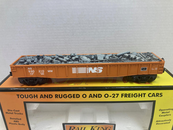 MTH RailKing 30-72119 Norfolk Southern Gondola w/ Junk Load O Gauge C-9 Mint
