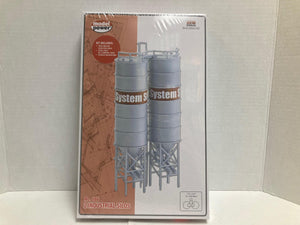 Model Power, 2 Industrial Silos, HO Scale, Kit No. 186