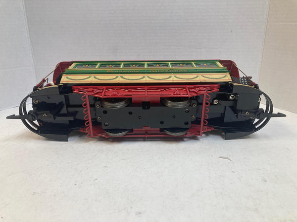 Bachmann G Scale Christmas Trolley #93940 “Season’s Greetings” w/ Santa Onboard – Good Condition No Box