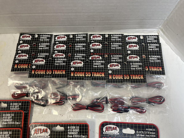 N Scale Code 55 Track Lot 41pc Atlas Micro Engineering PECO Turnouts Joiners