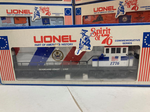 Lionel "Spirit of '76" BiCentennial Set: Engine W/13 State Box Cars+Caboose (1776, 7600-7613)