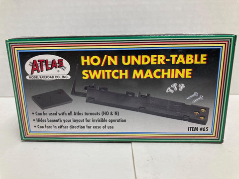 Atlas HO/N Under-Table Switch Machine Designed for Atlas Turnouts #65