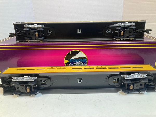 MTH Premier 20-6606 Union Pacific 2-Car 70’ Aluminum Sleeper/Diner - LED Upgraded