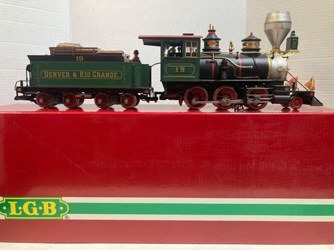 LGB 2118 1 Denver & Rio Grande 2-6-0 Mogul Steam Locomotive – Weathered – Runs Great – G Scale