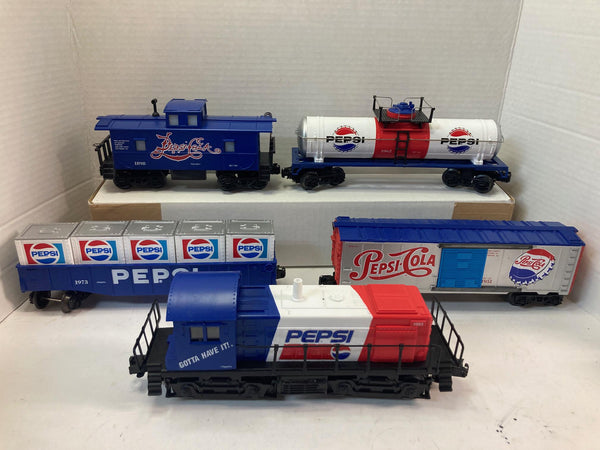 K-Line O Gauge Pepsi Alco Switcher w/ Cars and Caboose Set  (#1993, 1951, 1973, 1962,1898)