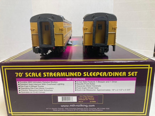 MTH Premier 20-6566 & 20-6666 Union Pacific City of San Francisco 7-Car Set - O Scale