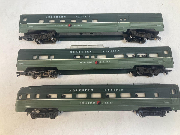 Gilbert HO Northern Pacific Passenger Car Set (3) - North Coast Limited