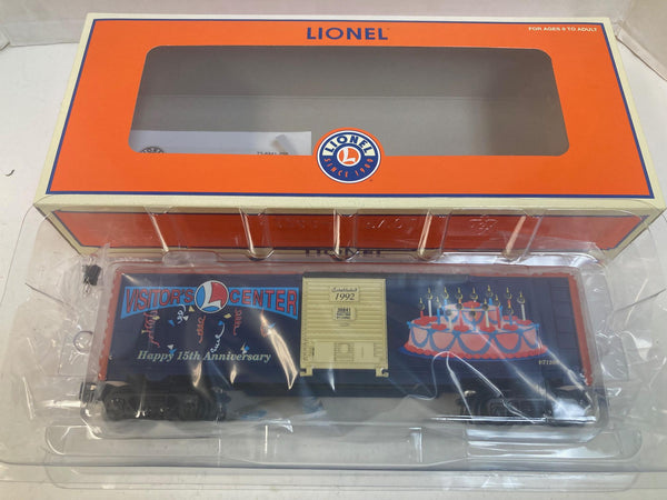Lionel 6-36841 Visitor Center 15th Anniversary Lighted Boxcar – O Gauge – NIB