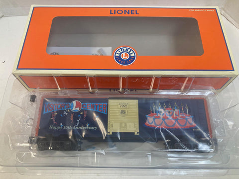 Lionel 6-36841 Visitor Center 15th Anniversary Lighted Boxcar – O Gauge – NIB