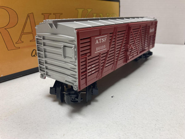 MTH Rail King Santa Fe Red & Silver Semi Scale Stock Car O scale (RK-7108L)