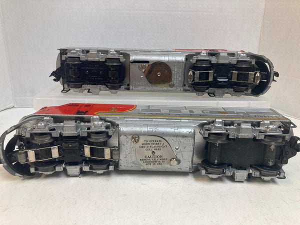Lionel 2353 Santa Fe F3 AA diesel locomotive set "Runs Great!!"