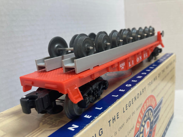 Lionel Post War 6262 Red Flatcar with Wheel Load (6-19451) 1998