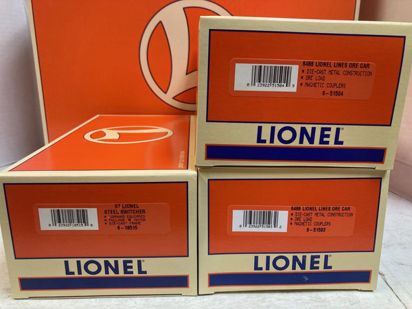 Lionel 6-11912 TMCC 57 Switcher Diesel Locomotive w/ 2 Ore Cars Set – New/Mint Condition
