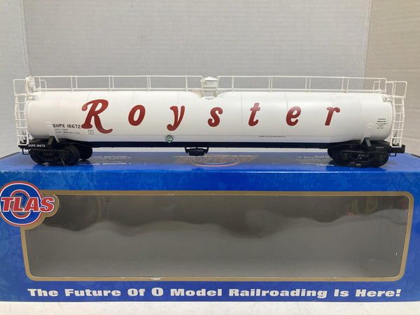 Atlas O Scale ACF 33,000 Gallon Tank Car #6403-2 – Royster SHPX 18672 – 3-Rail