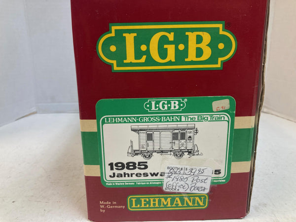 LGB 1985 Blue Postal/Anniversary Post-Wagen – G-Scale, Lighted, Very Good Condition