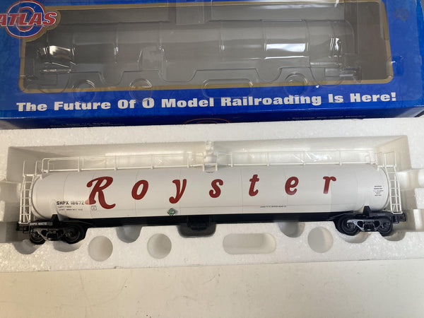 Atlas O Scale ACF 33,000 Gallon Tank Car #6403-2 – Royster SHPX 18672 – 3-Rail