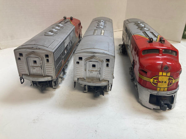 Lionel 2343 Sante Fe F3 ABA Diesel Locomotive Set "Runs Great!!"