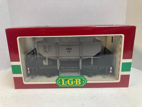LGB 4141 OEG Ballast/Hopper Car – G-Scale, Pre-Owned, Very Good Condition