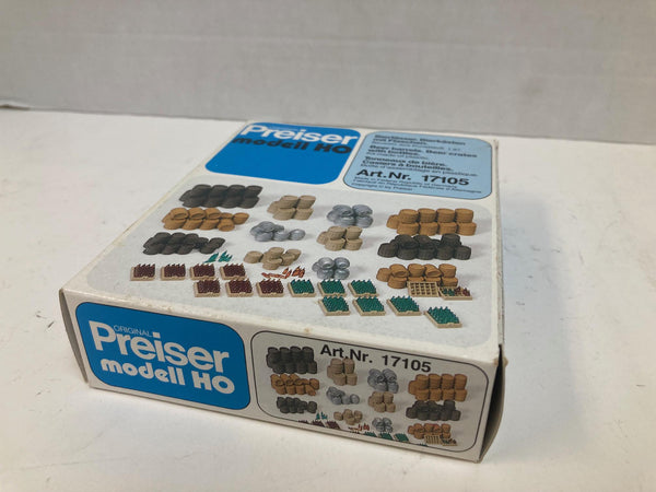 Preiser Modell HO Beer Barrels, Beer Crates w/ Bottles (17105)