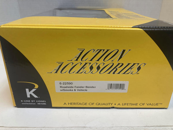 K-Line 6-22590 Roadside Fender Bender w/ Smoke & Vehicle – O Scale Animated Accessory