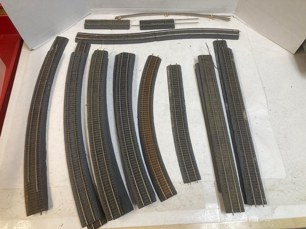 Vintage Tru-Scale HO Scale Wood Roadbed & Hand Laid Track Lot - 45+ Pcs