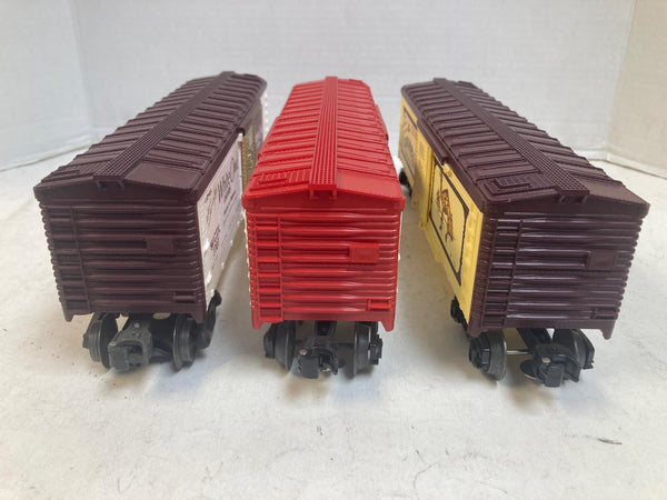 Lionel Tobacco Series Boxcar Lot of 3 - Loose - Camel, Winston, Sir Walter