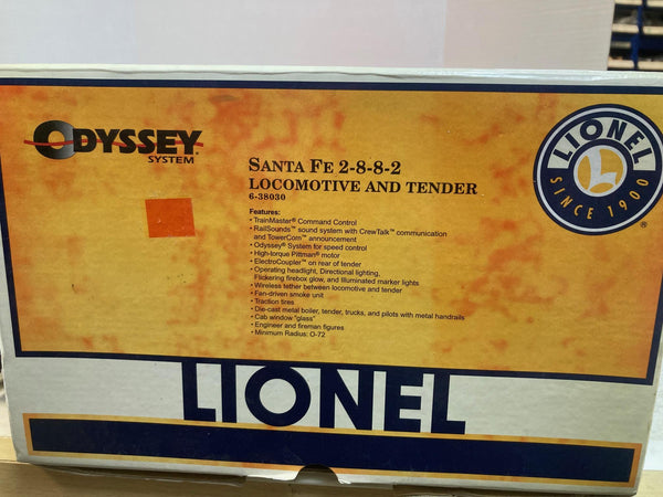 Lionel 6-38030 Santa Fe 2-8-8-2 USRA Mallet #1795 TMCC/Odyssey – Tested VG