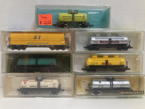 Tank Car Set N Scale 7 Pack Atlas/ModelPower/Life-Like/ER Models/PST