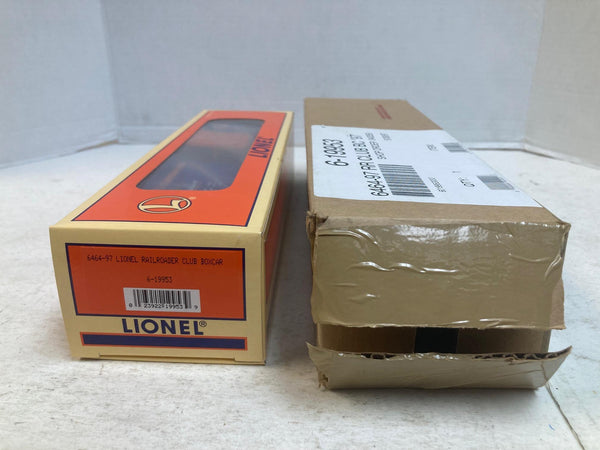 Lionel 6-19953 6464-97 Railroader Club Boxcar MINT| W/ ORIGINAL SHIPPING CARTON