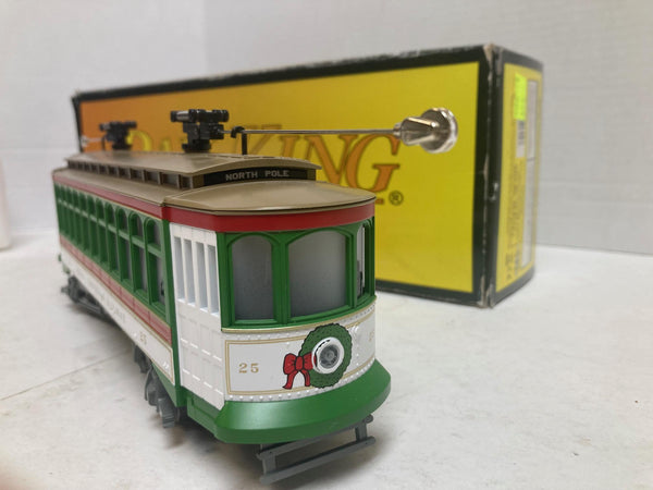 MTH Rail King Christmas Brill Semi-Convertible Trolley (30-5174-1) Sounds