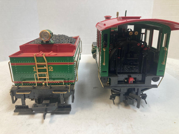 Bachmann G Gauge North Pole & Southern #12 Steam Locomotive & 2 Passenger Cars – Sounds, Smokes, and Lights