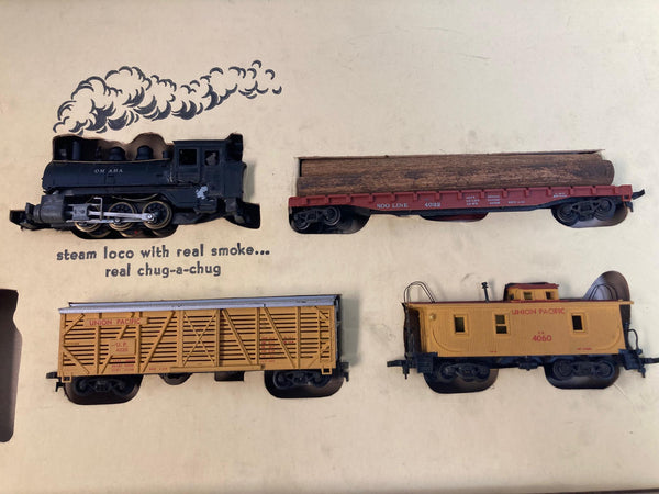 Revell HO Ready-to-Run Omaha 0-6-0 Steam Loco w/ 3 cars & Track (Complete Set)