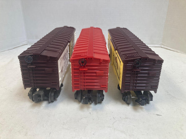 Lionel Tobacco Series Boxcar Lot of 3 - Loose - Camel, Winston, Sir Walter