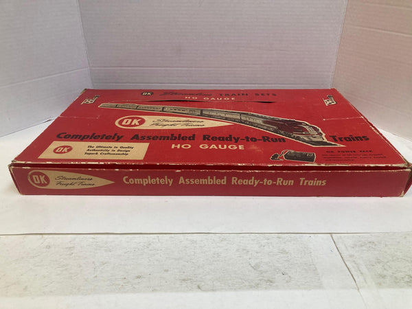 OK Streamliners F7 Diesel Freight/Passenger Train Set 206 w/ Cars & Track – Vintage HO Scale