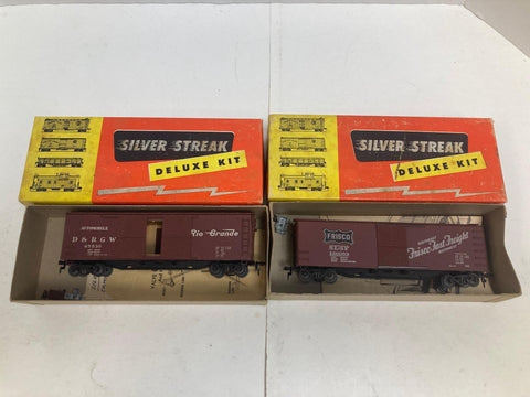 Silver Streak Vintage HO Assembled Kits: SS213 Frisco Box Car, SS302 D&RGW Auto Car