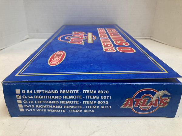 Atlas O 6071 O-54 Right Hand Remote Switch Custom Supreme 21st Century Nickel Silver