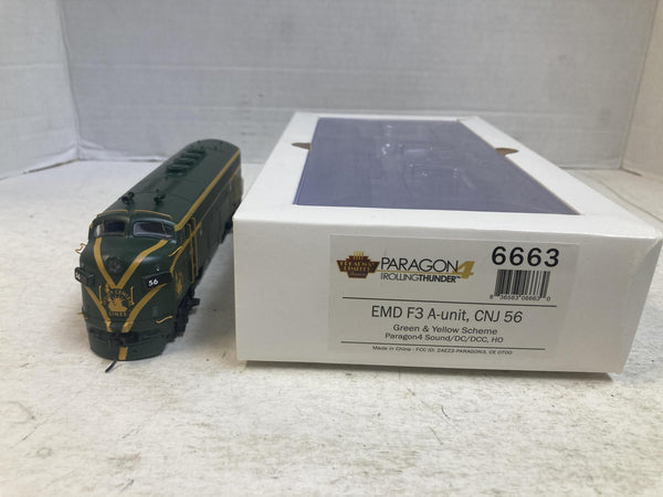 BLI 6663 Paragon4 HO CNJ EMD F3 A-Unit #56 Sound DC DCC Rolling Thunder Boxed