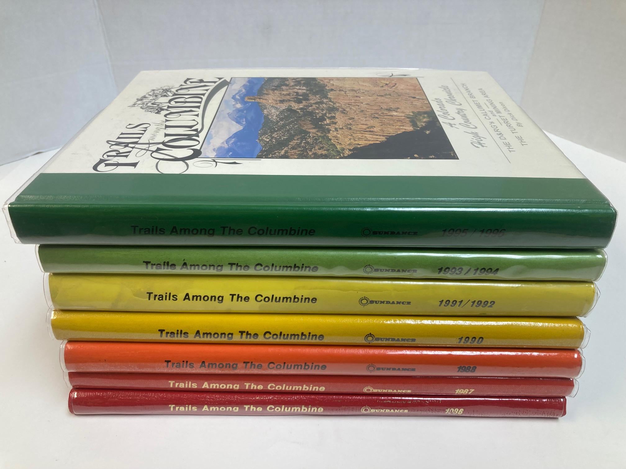 Lot of 7 Trail Among the Columbine Hardcover Books by Dick Dixon 1986–1996 Railroad History