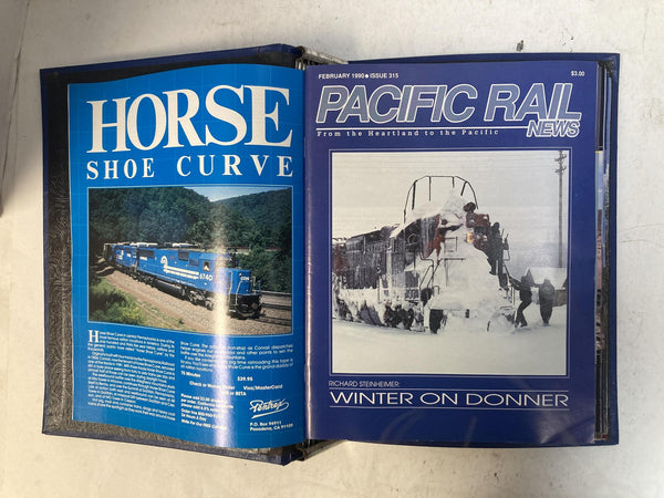 Pacific Rail News Magazine Complete 1990 Year Set in Custom Binder (12 Issues)