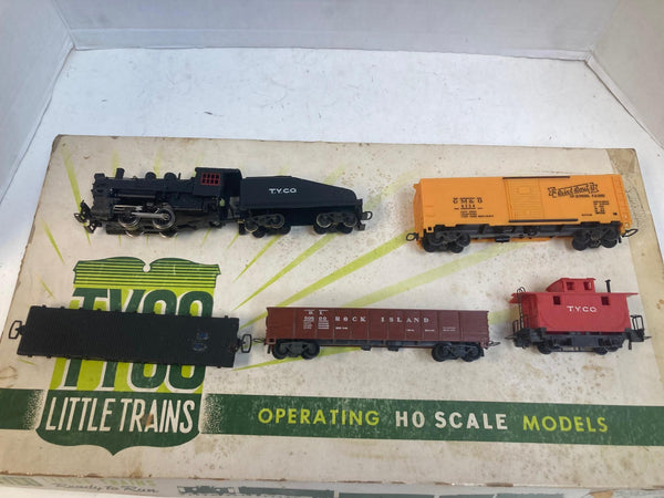 Vintage Tyco Little Trains HO Set No. T-3 - Shifter Steam Loco - Runs Great!