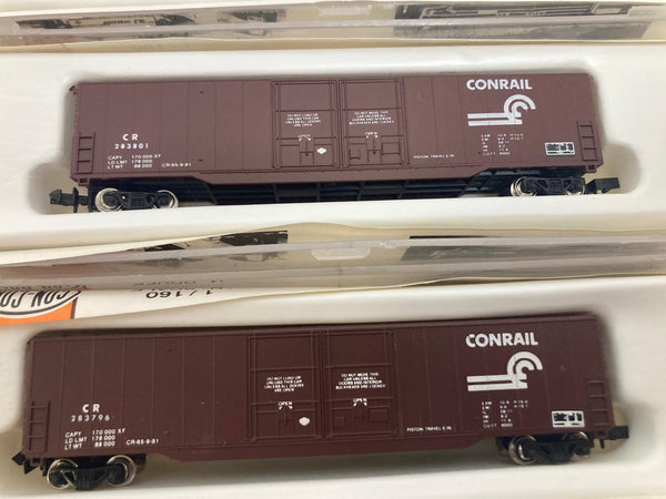 Con-Cor N Scale Conrail 60 Ft Box Car 6 Pack "all have different numbers" (5552 Cars 1-6)