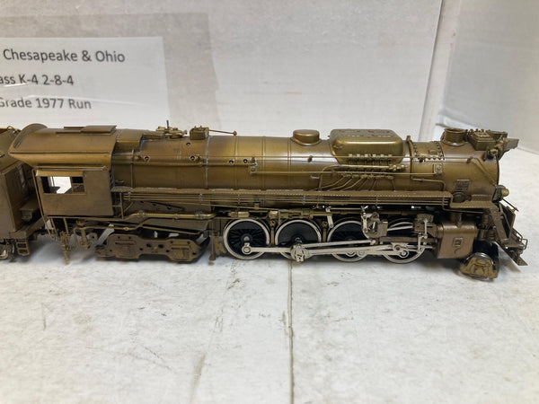 HO Brass PFM United C&O 2-8-4 K-4 Kanawha – 1977 Hi-Grade Run – Tested Runs Great